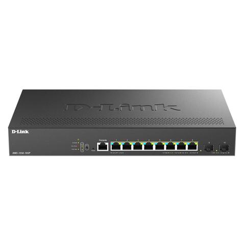 D-Link 10-Port Multi-Gigabit Managed PoE Switch w/ 8 PoE+ & 2 SFP+