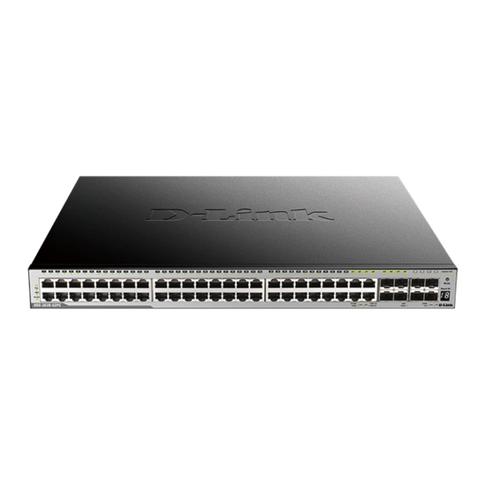 D-Link 52-Port Layer 3 Stackable PoE Switch w/ 48 PoE+ Ports & 4 SFP+