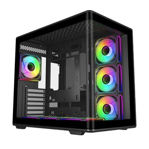Cooler Master Elite 600 Curved Tempered Glass ATX Case - Black