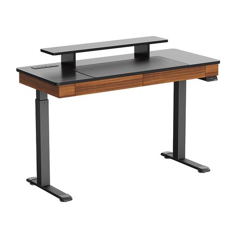 Eureka I55 Two-Drawer Electric Standing Desk - Walnut