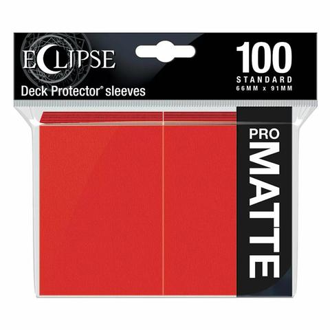 Eclipse Matte Standard Sleeves 100 Pack - Apple Red