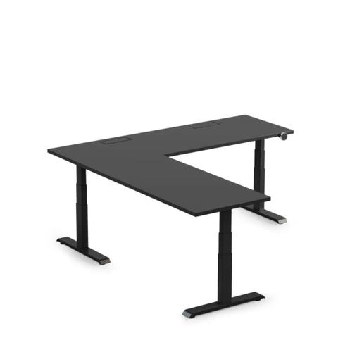 Elevate Ergonomics Battlestation Titan Corner Standing Desk - Black