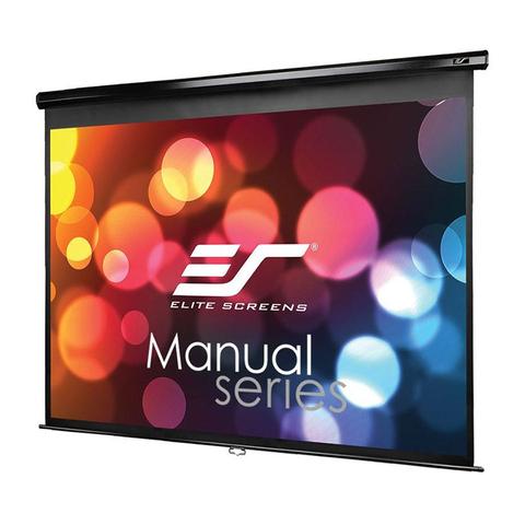 Elite Screens Manual 150" 4:3 Pulldown Projection Screen - Black