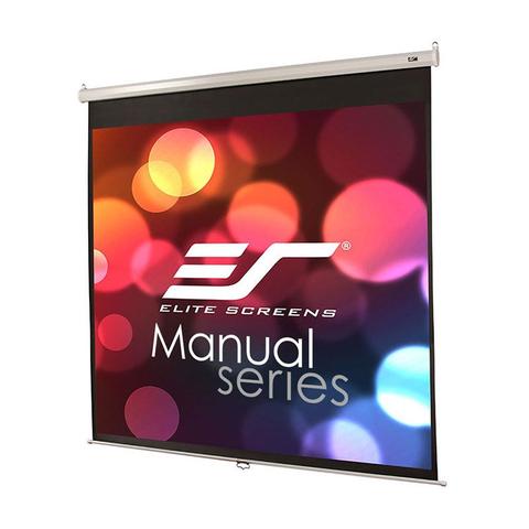 Elite Screens Manual 85" 1:1 Pulldown Projection Screen - White