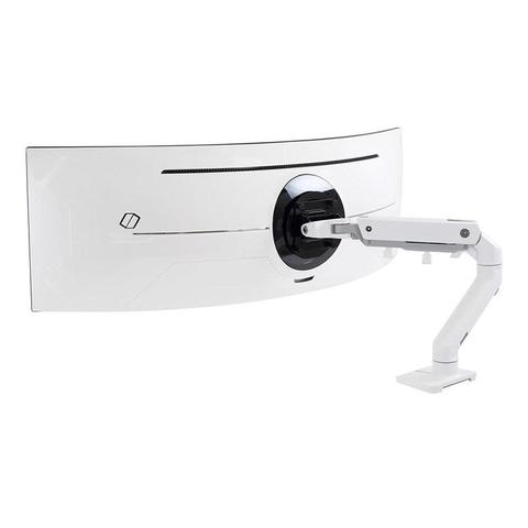 Ergotron HX Desk Curved Monitor 49" Arm Mount with HD Pivot - White
