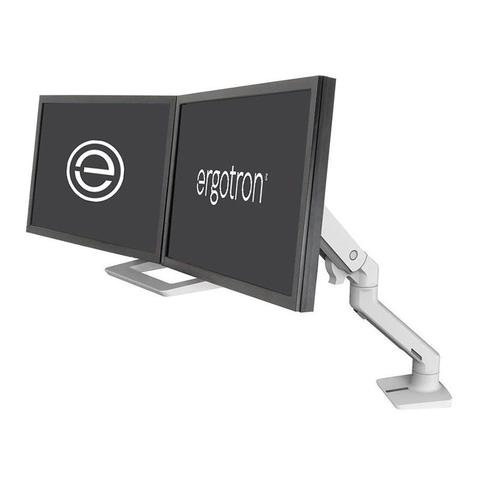 Ergotron HX Desk Heavy Dual Monitor Arm Mount - White