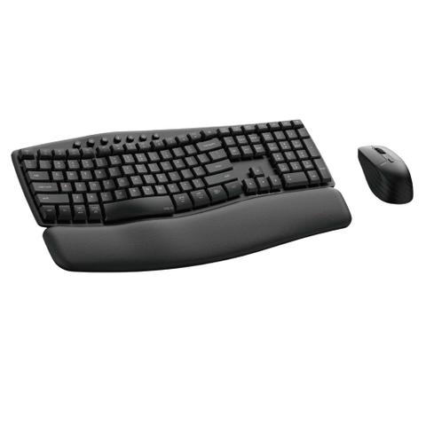 Fantech AERA ARCH Wireless Ergonomic Silent Keyboard and Mouse Combo with Wrist Rest