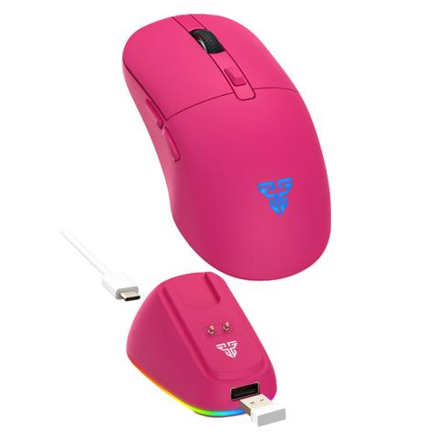 Fantech KANATA Tri-Mode Wireless Gaming Mouse w/ ARGB Charging Dock - Pink