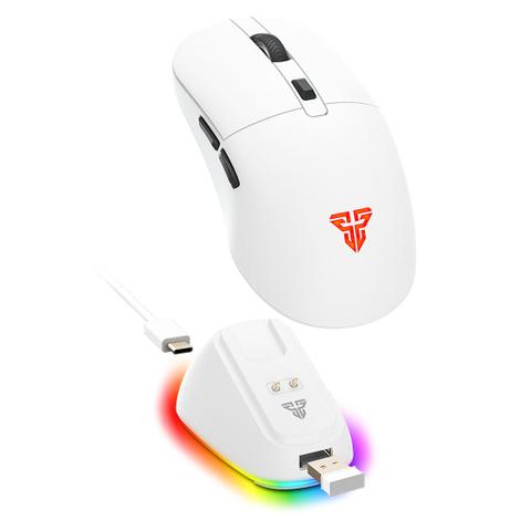 Fantech KANATA Tri-Mode Wireless Gaming Mouse w/ ARGB Charging Dock - White
