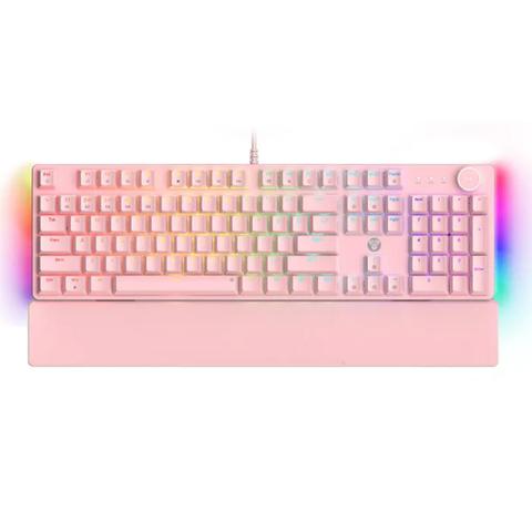 Fantech MAXPOWER II Wired Hot-Swap RGB Mechanical Keyboard - Lemon Zest Switch (Pink)