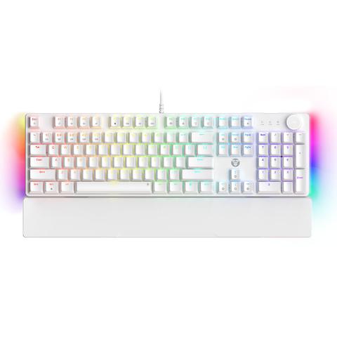Fantech MAXPOWER II Wired Hot-Swap RGB White Mechanical Keyboard - Speed Grey Switch