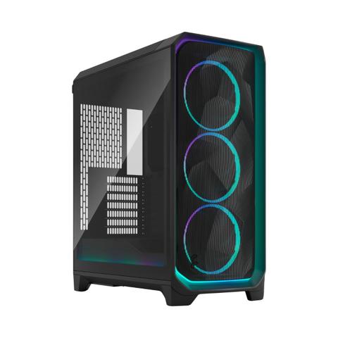 Fractal Design Meshify 3 Tempered Glass E-ATX Mid Tower Case - Ambience Pro RGB Black TG Light Tint
