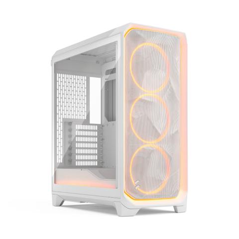 Fractal Design Meshify 3 Tempered Glass E-ATX Mid Tower Case - Ambience Pro RGB White TG Clear Tint