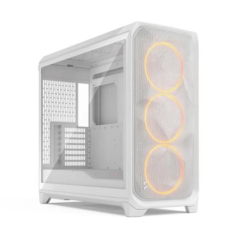 Fractal Design Meshify 3 XL Tempered Glass Full Tower Case - White RGB TG Clear Tint