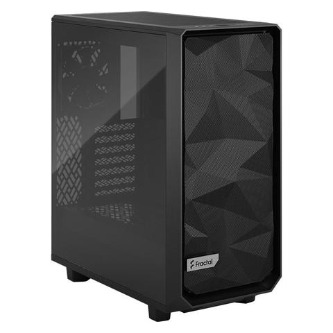 Fractal Design Meshify 2 Compact TG Mid-Tower ATX Case - Black - Light Tint