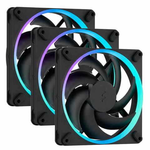 Fractal Design Momentum 14 RGB 140mm PWM Fan - 3-Pack - Black