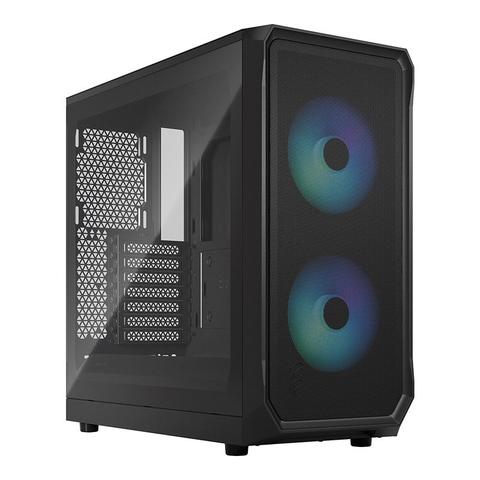 Fractal Design Focus 2 RGB Tempered Glass Mid-Tower ATX Case - Black