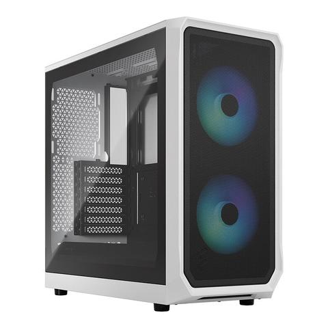 Fractal Design Focus 2 RGB Tempered Glass Mid-Tower ATX Case - White