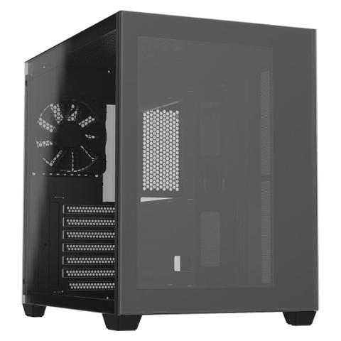 FSP CMT380B Tempered Glass Mid-Tower ATX Case - Black