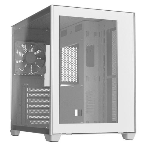 FSP CMT380B Tempered Glass Mid-Tower ATX Case - White