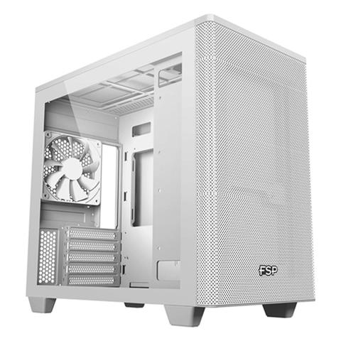 FSP CST360 Tempered Glass Micro-ATX Case - White