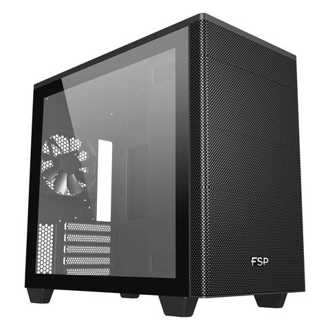 FSP CST360 Tempered Glass Micro-ATX Case - Black