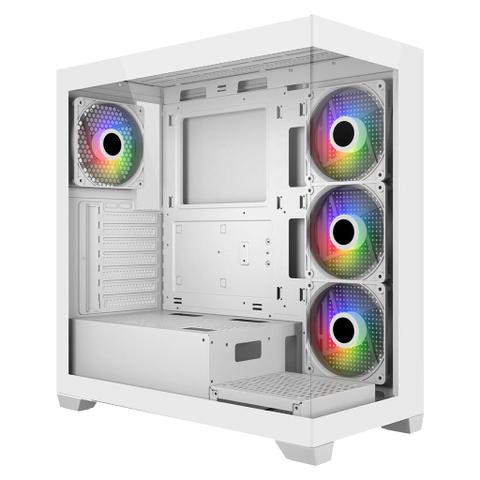 FSP M340 ARGB Tempered Glass Mid-Tower ATX Case - White
