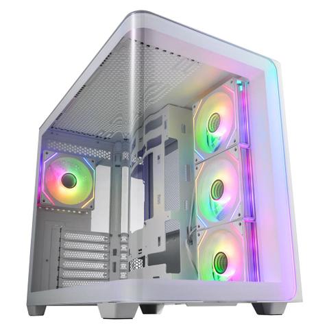 FSP M580 ARGB Tempered Glass Mid-Tower ATX Case - White