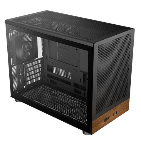 Gamdias ATHENA M4M Wood Tempered Glass Panel Micro ATX Case