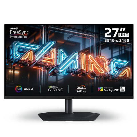 Gigabyte MO27U2 27" 240Hz 4K 0.03ms HDR400 FreeSync Premium QD-OLED Gaming Monitor
