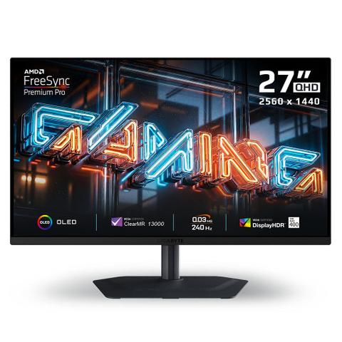 Gigabyte MO27Q2 27" 240Hz QHD 0.03ms HDR400 FreeSync QD-OLED Gaming Monitor
