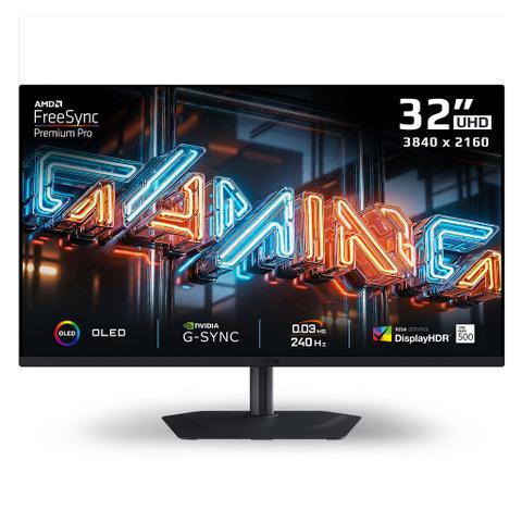 Gigabyte MO32U24 31.5" 240Hz UHD 0.03ms 18W USB-C QD-OLED Gaming Monitor