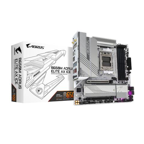 Gigabyte B650M AORUS ELITE AX ICE AM5 DDR5 MicroATX Motherboard