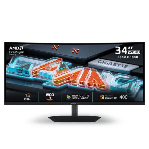 Gigabyte G34WQC2 34" 200Hz Ultra-Wide QHD HDR400 FreeSync Curved VA Gaming Monitor