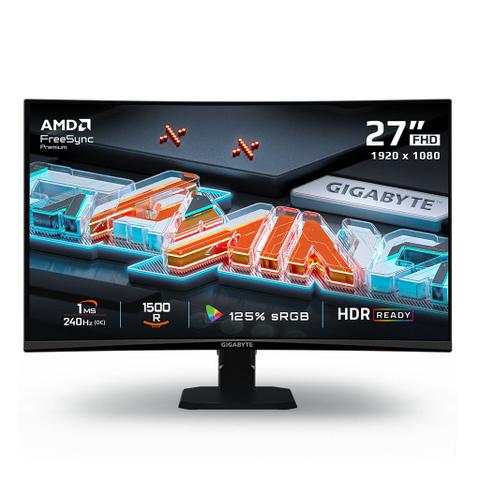 Gigabyte GS27FC2 27" 240Hz Full HD 1ms HDR10 Adaptive Sync Curved Gaming Monitor