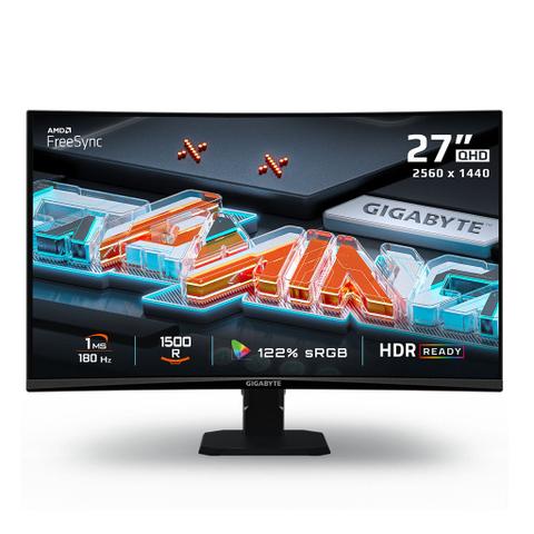 Gigabyte GS27QCA 27" 180Hz QHD 1ms FreeSync Curved Gaming Monitor