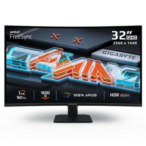 Gigabyte GS32QCA 31.5" 180Hz QHD 1ms HDR VA Curved Gaming Monitor