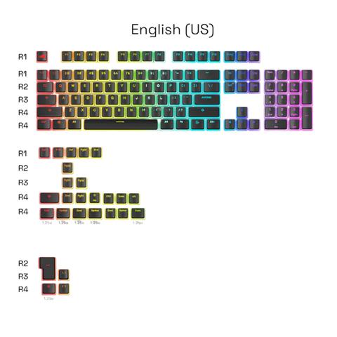 Glorious Aura V3 130-Keys Keycap Set - Black