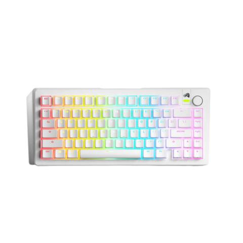 Glorious GMMK 3 75% Prebuilt Wired Mechanical Keyboard Fox Switches - White