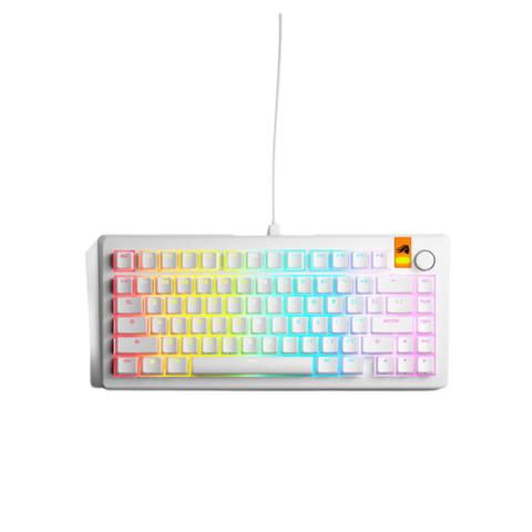 Glorious GMMK 3 HE 75% Prebuilt Wired Mechanical Keyboard Fox Switches - White