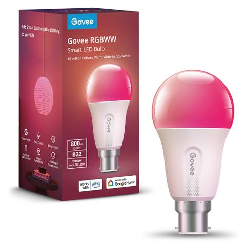 Govee Wi-Fi & Bluetooth Smart Light Bulb B22 - Matter Compatible