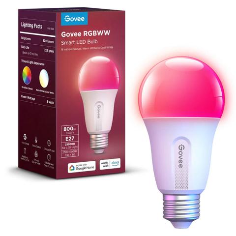 Govee Wi-Fi & Bluetooth Smart Light Bulb E27 - Matter Compatible