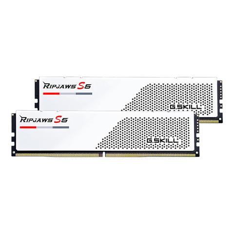 G.Skill Ripjaws S5 32GB (2x 16GB) DDR5 6000MHz CL32 Desktop Memory - White