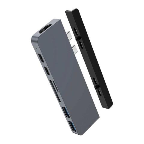 HyperDrive Duo V2 7-in-2 USB-C Hub for USB-C MacBook Pro/Air - Space Grey