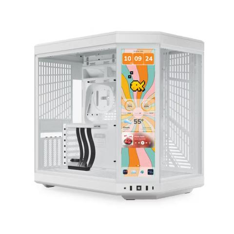 Hyte Y70 touch infinite Tempered Glass Mid Tower ATX PC Case - Snow White