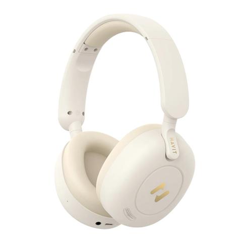 Havit Hybrid Active Noise Cancellation Wireless Headphone - Beige