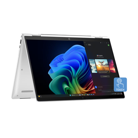 HP Elitebook X Flip G1i 14" WUXGA AI Laptop- Core Ultra 7-256V 16GB 512GB Touch W11 PRO SILVER