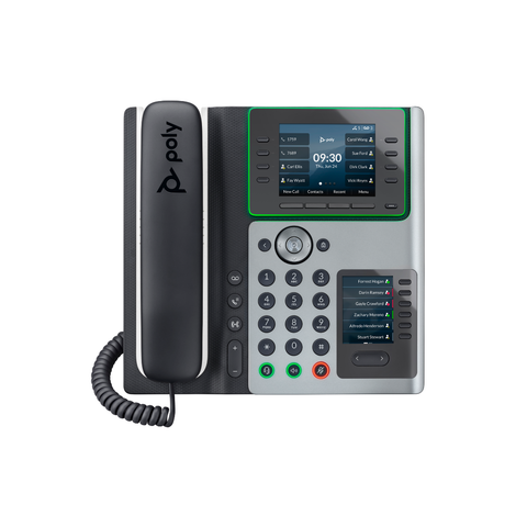 HP Poly Edge E400 IP Phone - PoE-enabled