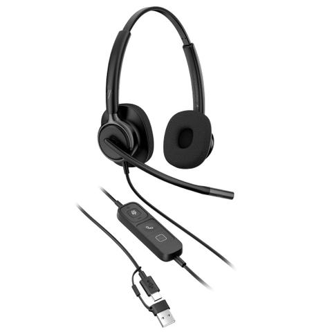 HP Poly Mission 425 MS Stereo USB A/C Wired Headset Classic - C01B3AA
