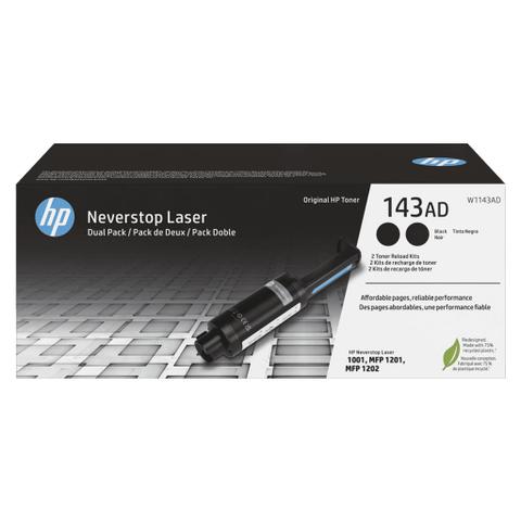 HP #143AD Dual Pack Black W1143AD